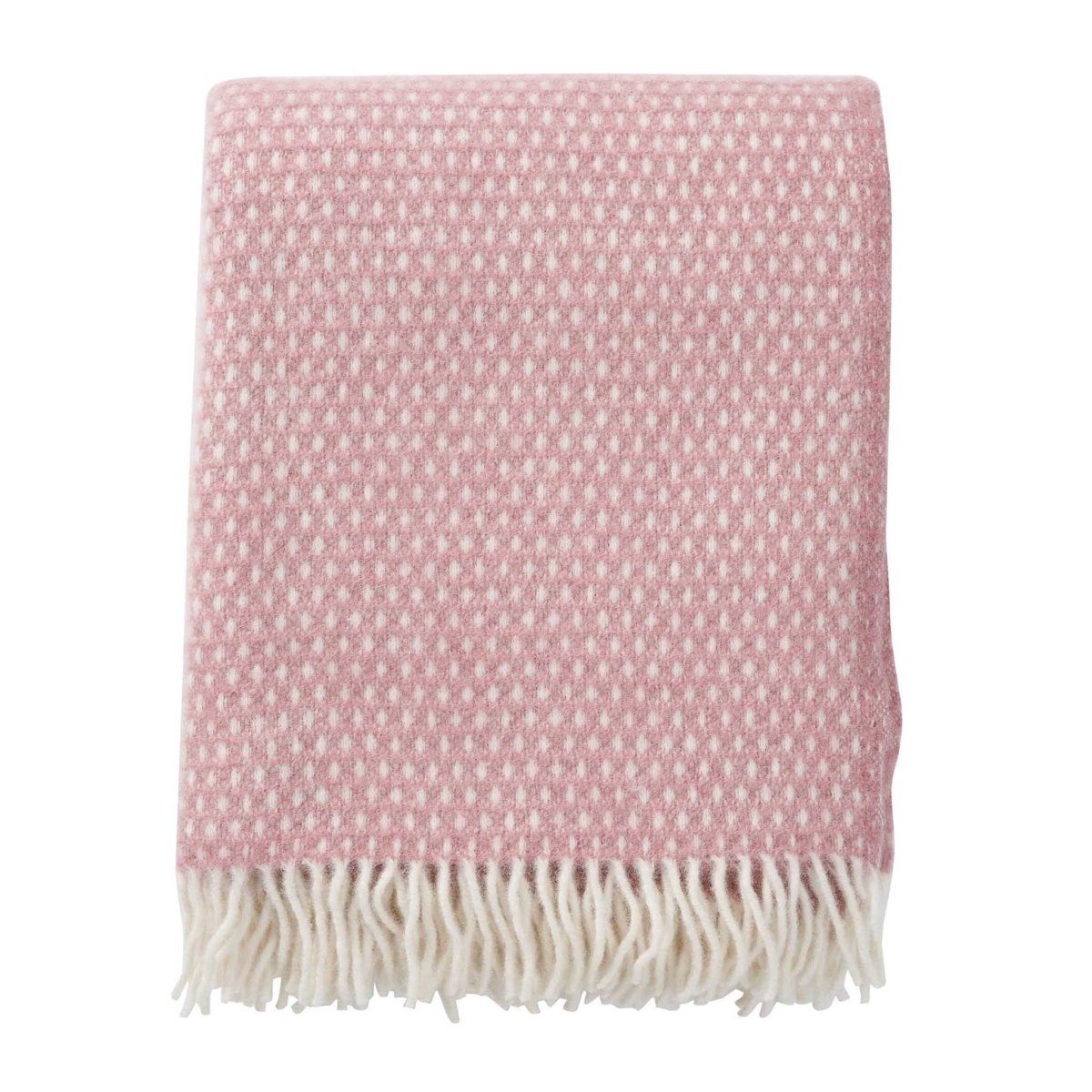 Jeté en laine d'agneau Knut rose